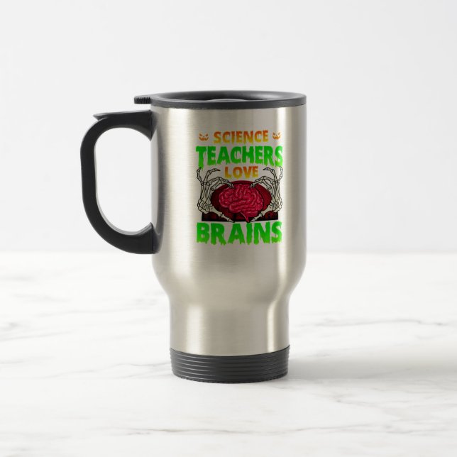 Skeleton Hand Heart Funny Design Style Travel Mug (Left)