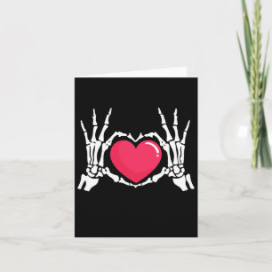 Skeleton Hand Heart Halloween  Card