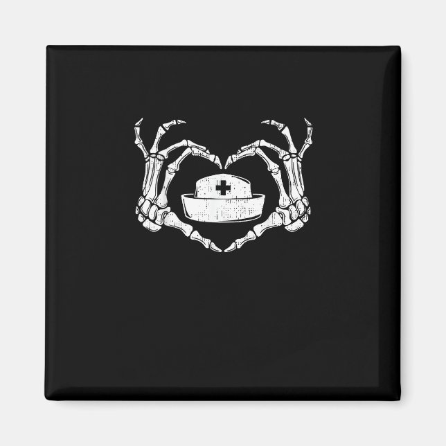 Skeleton Hand Heart - Halloween Costume Nurse Magnet (Front)