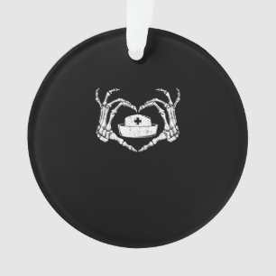 Skeleton Hand Heart - Halloween Costume Nurse Ornament