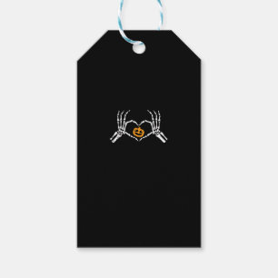 Skeleton Hand Heart Halloween Costume Pumpkin Gift Tags