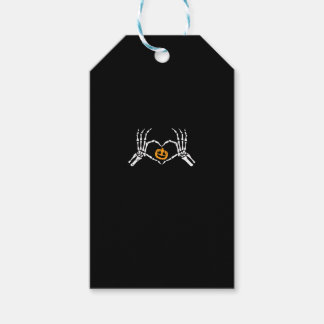 Skeleton Hand Heart Halloween Costume Pumpkin Gift Tags