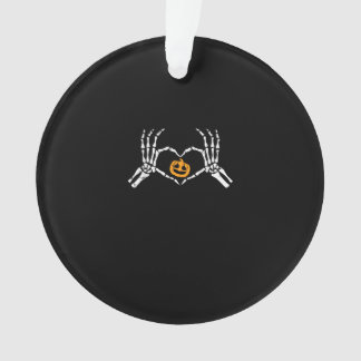 Skeleton Hand Heart Halloween Costume Pumpkin Ornament