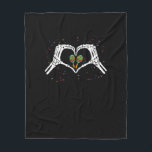 Skeleton Hand Heart Maracas Cinco De Mayo Mexican  Fleece Blanket<br><div class="desc">A skeleton hand heart maracas Cinco de Mayo fiesta design. Festive,  bold,  and cultural.</div>