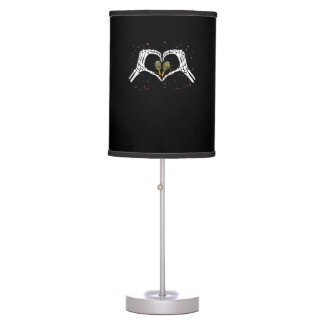 Skeleton Hand Heart Maracas Cinco De Mayo Mexican Table Lamp
