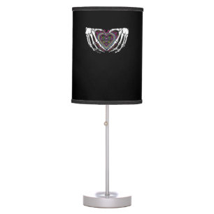Skeleton Hand Heart Muertos Mexican Day Of Dead Table Lamp