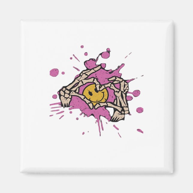 Skeleton Hand Heart Show Classic Style Magnet (Front)