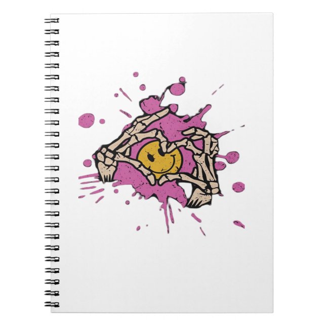 Skeleton Hand Heart Show Classic Style Notebook (Front)