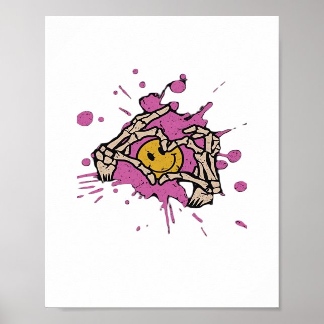 Skeleton Hand Heart Show Classic Style Poster (Front)