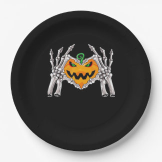 Skeleton Hand Heart Sign Bone Costume Unique Touch Paper Plates