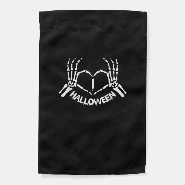 Skeleton Hand Heart Sign Costume Halloween Classic (Front)