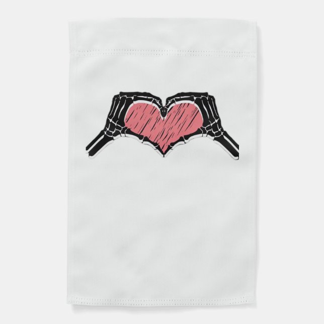 Skeleton Hand Heart Sign Valentines Day Classic (Front)