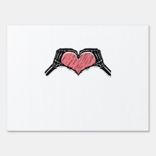 Skeleton Hand Heart Sign Valentines Day Classic