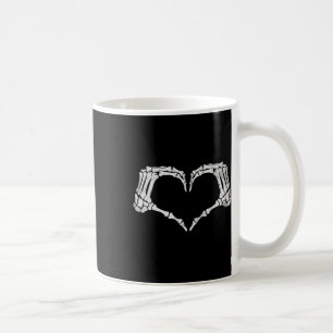 Skeleton Hand Heart Sign Vintage Halloween Costume Coffee Mug