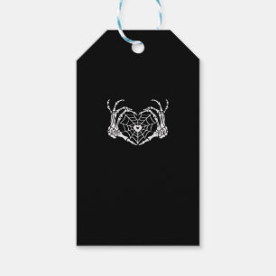 Skeleton Hand Heart Spiderweb Halloween Cobweb Gift Tags