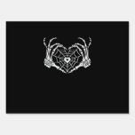 Skeleton Hand Heart Spiderweb Halloween Cobweb Par Sign