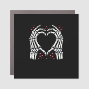 Skeleton Hand Heart Valentines Day Funny Couple Car Magnet