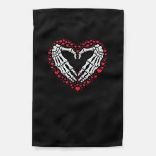 Skeleton Hand Heart Valentines Day Funny Couple Cu Garden Flag