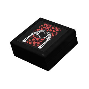 Skeleton Hand Heart Valentines Day Funny Love Gift Box