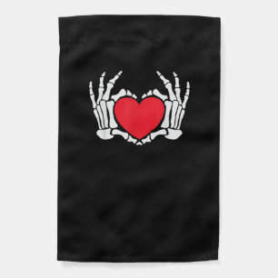 Skeleton Hand Heart Valentines Day Funny Meme Garden Flag