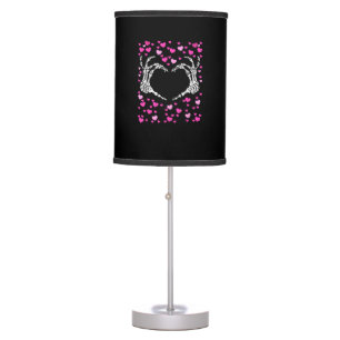 Skeleton Hand Heart Valentines Day Funny Viral Table Lamp