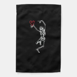 Skeleton Hand Heart Valentines Day Garden Flag