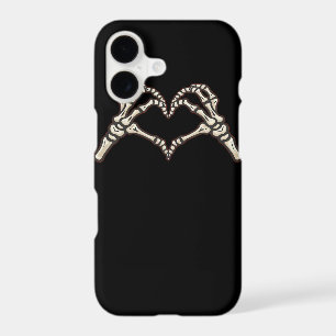 Skeleton Hand Hearts Design iPhone 17 Case