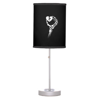 Skeleton Hand Holding Heart Simple Expression Table Lamp