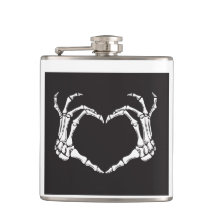 Skeleton Hand Making a Heart on a