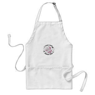 Skeleton Hand Making Heart Minimal Design Adult Apron