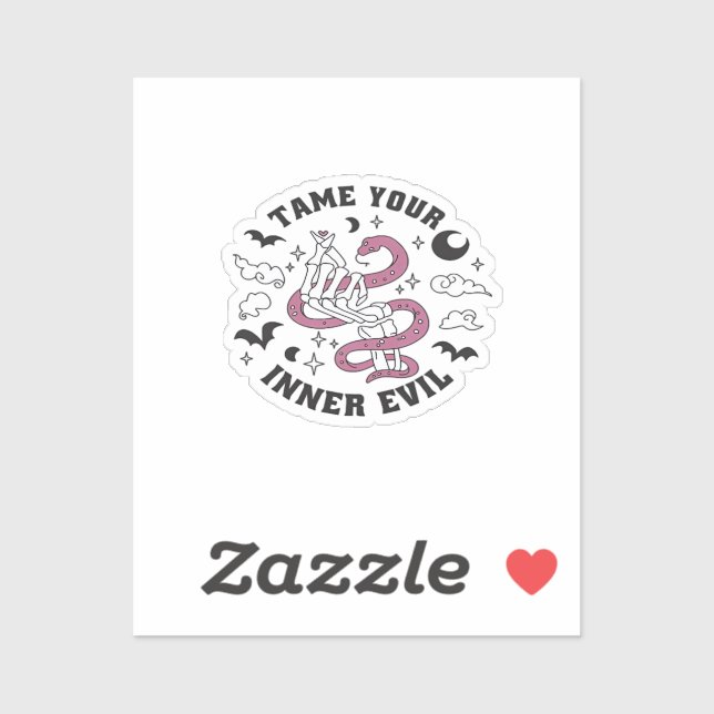 Skeleton Hand Making Heart Minimal Design Sticker (Sheet)