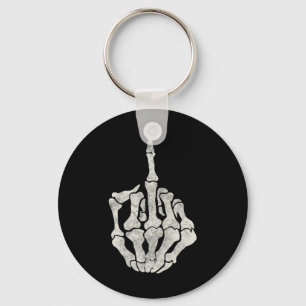 Skeleton Hand Middle Finger For Off Vintage Skull Keychain