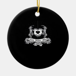 Skeleton Hand Minimal Linework Ceramic Ornament