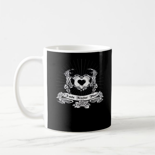Skeleton Hand Minimal Linework Coffee Mug (Left)