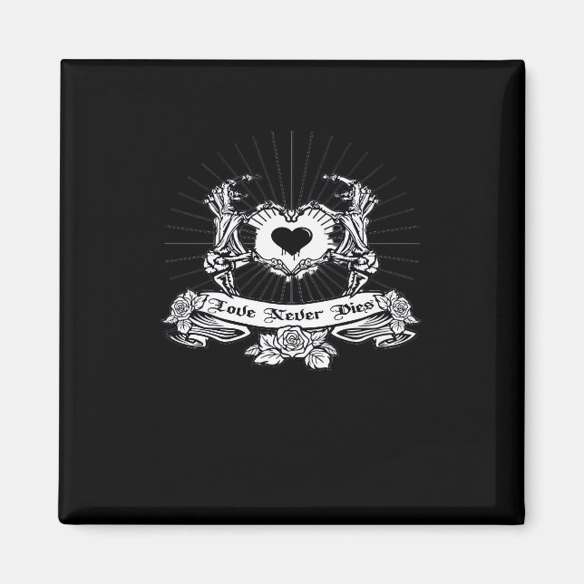 Skeleton Hand Minimal Linework Magnet (Front)