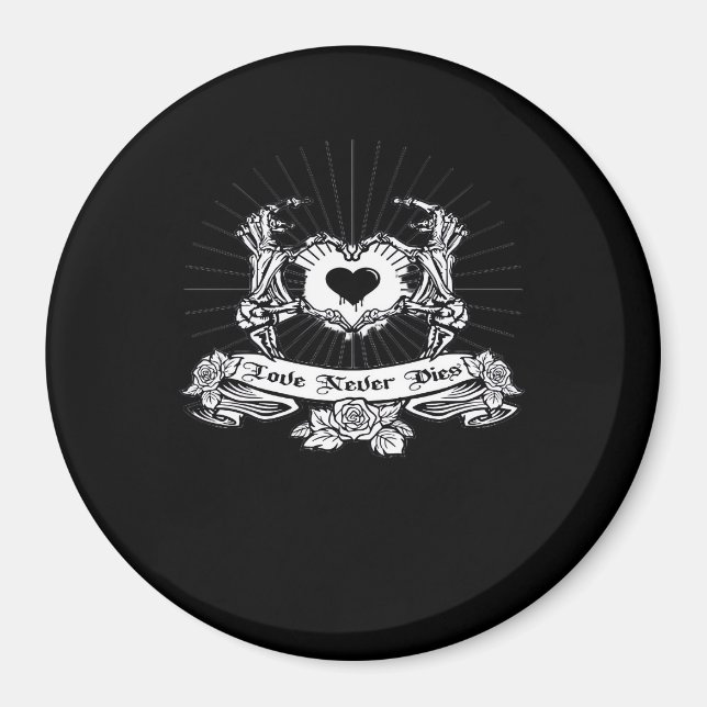 Skeleton Hand Minimal Linework Magnet (Front)
