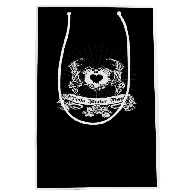 Skeleton Hand Minimal Linework Medium Gift Bag (Front)