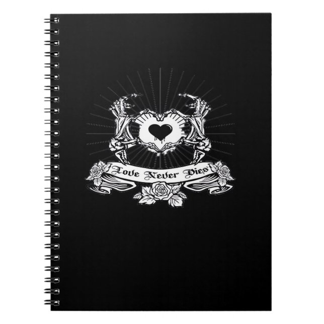 Skeleton Hand Minimal Linework Notebook (Front)