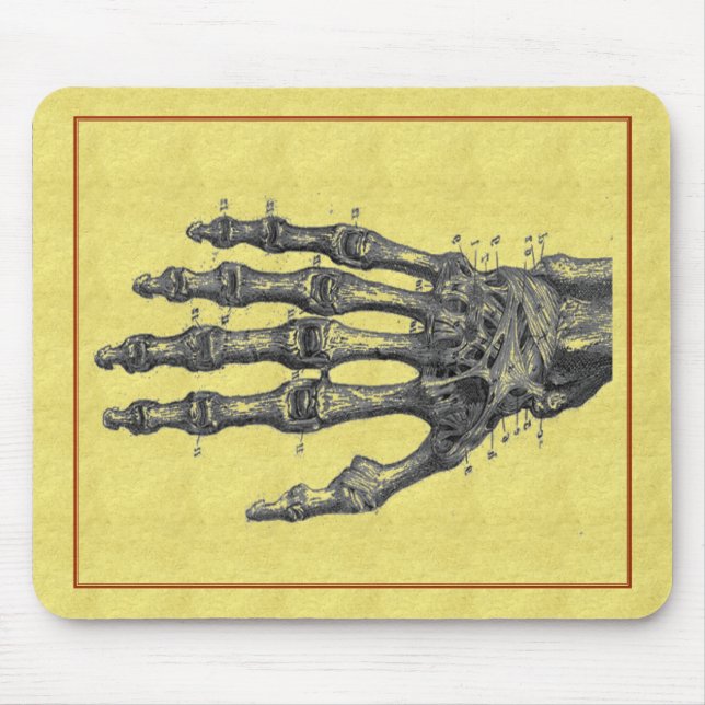 skeleton hand mouse pad (Front)