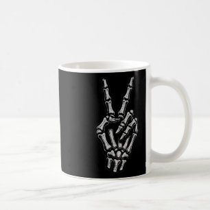 Skeleton Hand Peace Sign Bone 1 Coffee Mug