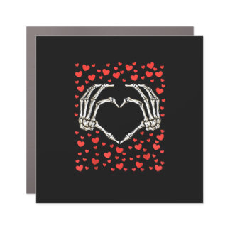 Skeleton Hand Red Heart Birthday Valentines Day Car Magnet