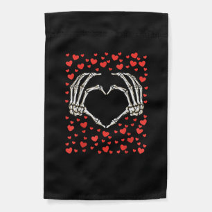 Skeleton Hand Red Heart Birthday Valentines Day Garden Flag