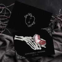Skeleton Hand Ring Gothic Wedding Save the Date