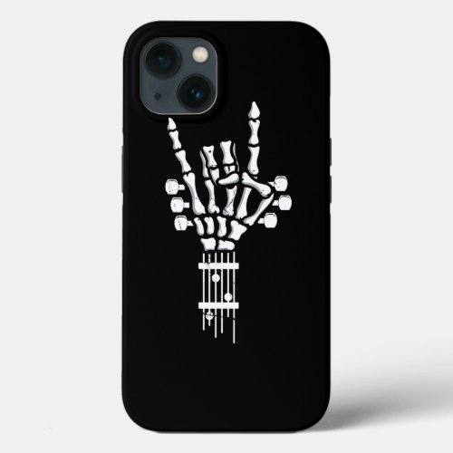 Skeleton Hand Rock Guitar Punk Bass iPhone 13 Case