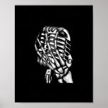 Skeleton Hand Singing From The Microphone Rock Lov Poster<br><div class="desc">This is a great gift for your family,  friends during Hanukkah holiday. They will be happy to receive this gift from you during Hanukkah holiday.</div>