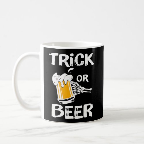 Skeleton Hand Trick Or Beer Coffee Mug