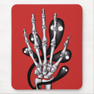 Skeleton Hand With Ghosts Mouse Pad