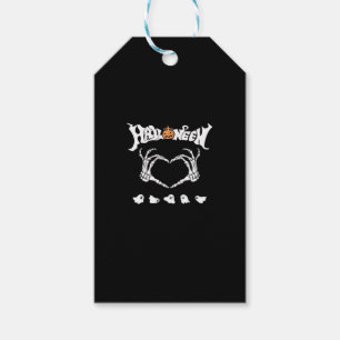 Skeleton Hand With Halloween Theme Dark Seasonal Gift Tags