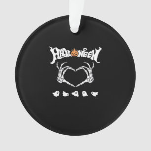 Skeleton Hand With Halloween Theme Dark Seasonal Ornament