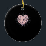 Skeleton Hand With Heart Classic Ceramic Ornament<br><div class="desc">A skeleton hand with heart classic. Romantic,  gothic,  and timeless.</div>